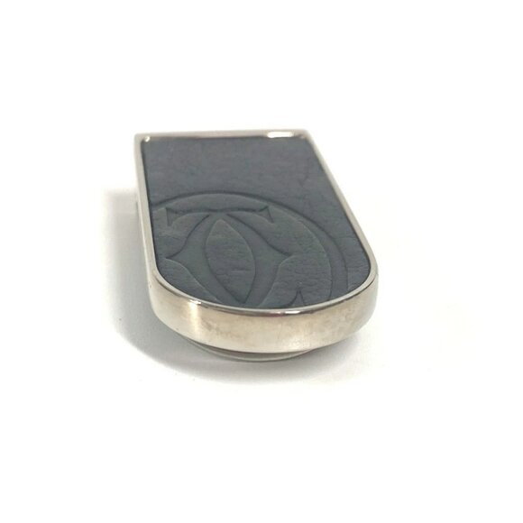 CARTIER logo Wallet Money clip SS / Leather Black/Silver - Picture 6 of 13